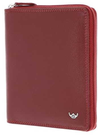 Golden Head Leder Geldbörse Polo RFID Protect RV-Kombischeintasche 3302 Rot dunkelrot