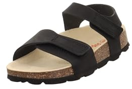 Superfit Jungen Fussbettpantoffel Sandale, Schwarz 0000, 30 EU