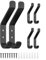 susswiff Black Door Hooks for Hanging Coat - 10KG (Max) Wall Hook Heavy Duty Holder for Cloth, Towel, Backpack, Aluminum Hanger, 6 Pack, Matt Black, Screw Included