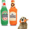 Byffoer Quietschendes Hundespielzeug - Weiches Bierflaschen Plüsch Kauspielzeug für Kleine und Mittelgroße Hunde