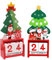 Anneome 2stücke Holz Weihnachtskalender Dekorationsornament Für Schreibtisch Kreatives Weihnachtsaccessoire Countdown-kalender Zur Festlichen Heimdekoration Für Wohnzimmer Und