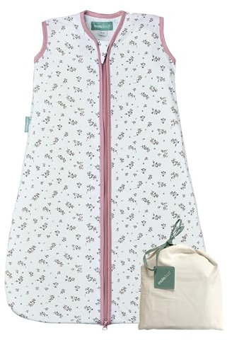 molis&co - Baby Schlafsack 0.5 TOG - Sommerschlafsack für Jungen - Neugeborene Babyschlafsack ohne Ärmel - 100% Baumwolle (Oeko-TEX 100), Premium Qualität - Bloom Pink (60 cm)