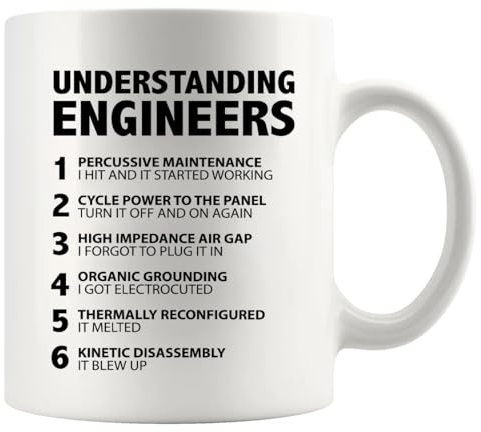 Panvola UnderstandingEngineer Funny Engineer Gifts for Students, Teachers, Dad, Boyfriend, Brother, Husband, Coworker - Ceramic Mug (White, 11 oz)
