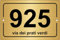 Pubblimania NUMERO CIVICO PERSONALIZZATO Color Oro, in alluminio composito da 3 mm con Stampa Resistente in Esterno (Oro Spazzolato)