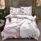 ZZTBQ Paris Rose Chic Housse de Couette pour Chambre Adulte 2 Personnes 220x240/65x65 (3 Piece) Lit Adulte thème Romantique Tour Eiffel Adulte Parure de lit 220x240 cm avec 2 Taies d'oreiller 65x65
