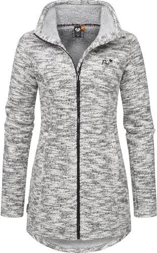 Ragwear Damen weiche Strickjacke Übergangsjacke mit Teddy-fleece Miram Melange YOUMODO XS-3XL