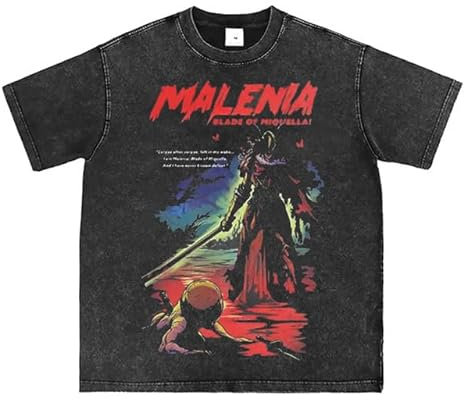 Bellelement Videospiel Grafik T-Shirt Spiel Charakter Vintage T-Shirt Spiel Fan Geschenk, Schwarz, L-XL