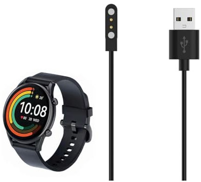 Ersatz Ladekabel Magnetischem USB Ladegerät 100cm kompatibel mit AGPTEK LW11, Yamay SW022, Ticwatch GTX, Xiaomi Haylou RT / LS05S / Solar LS05 / RT2 LS10 / Haylou Bling LS12