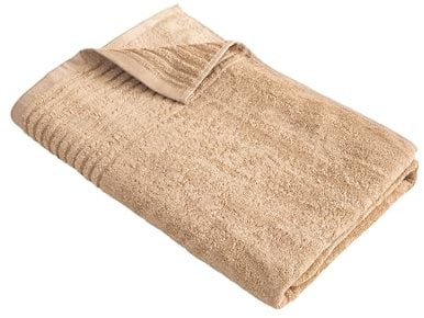 CUBE HOME Luxury 100% Bamboo Bath Towel - 70 x 140 cm - Natural Bamboo, Highly Absorbent, Quick Dry and Hypoallergenic (Latte Beige)