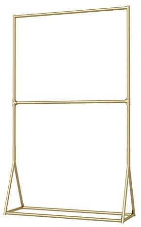 YQZQXWA Kleiderstangenständer, Kleidergarderobe, freistehender Kleiderständer, höhenverstellbarer Kleiderständer, bodenstehende Schlafzimmer-Kleiderstange/Gold / L100 x B40 x H160 cm Innovate