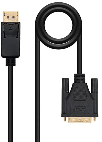 Blendend CABLE CONVERSOR DISPLAYPORT A DVI, NEGRO 1.0 M, Ideal para conectar computadoras a monitores o proyectores DVI.