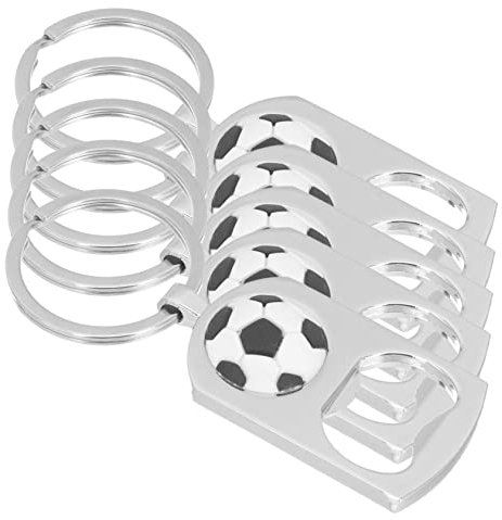 Cabilock 4 Juegos Sacacorchos De Fútbol Llavero Abridor Deportivo Botellas Destapador De Cerveza Accesorios Barbacoa Abridor De Cerveza Decorativo Abridor De Cerveza De Metal 5 Piezas * 4