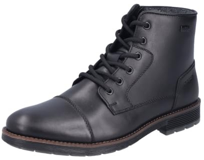 Rieker F4546-00 Schnürstiefel Glattleder Herren in schwarz