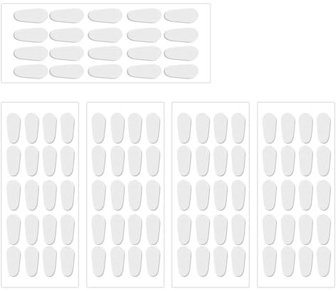 50 Paar Silikon Nasenpad Antirutsch Klebend Pad, Brillen Nasenpads, Selbstklebend Anti-Slip Nose Pads, Dünne Silikon Pads Brille, Nasenpads Brille für Brillen und Sonnenbrillen (1mm Transparent)