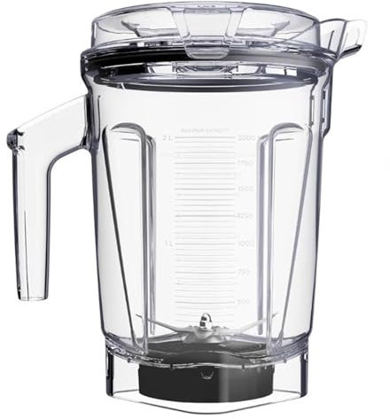 Mixerbecher mit großem Fassungsvermögen, 64 oz und 48 oz, kompatibel mit Vitamix. Wird mit Behälterdeckel geliefert, Becher for zerbrochene Wände, A3500, A3300, A2500, Entsafterbecher, Ersatzbecher, l
