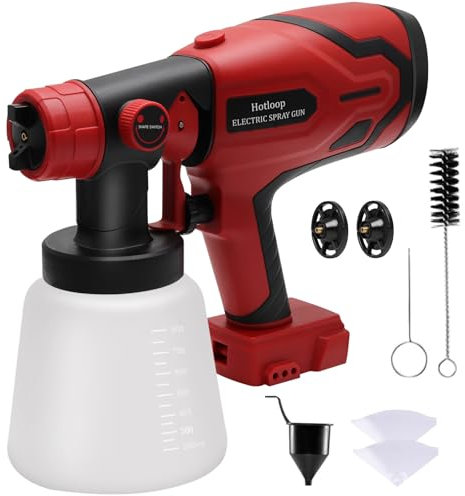 HOTLOOP Paint Sprayer for Milwaukee M18 18V Battery, Cordless HVLP Paint Sprayers for House Painting Stain Sprayer for Fence, Furniture, cabinets, Walls, etc. (Battery NOT Included)