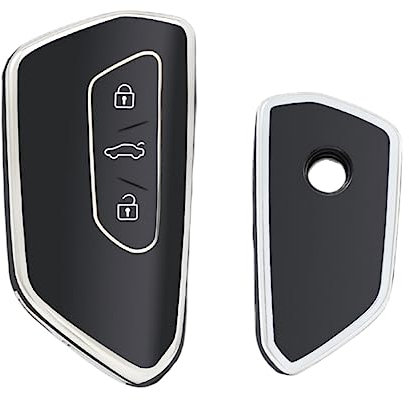 Z.MYUKI 【6 Farben】 ID.Buzz Cargo Schlüsselhülle mit Schlüsselanhänger für VW ID Buzz 2022-2024 2025 Zubehör Key Cover (Schwarz)