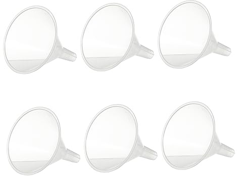 TIDTALEO 6pcs Collapsible Funnel for Bottles Easy Oil Transfer Spout Oil Pourer Spout Small Labware Funnel Filter for Scientific Experiments