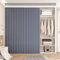 Cortina a prueba de polvo para armario de cocina, plegable, para debajo del fregadero, para armarios, baño, lavadora, muebles, fácil instalación (azul 50 x 80 cm)