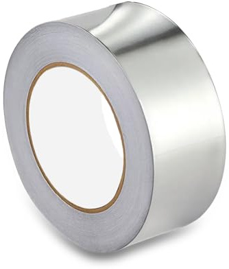 LAUKKKE Aluminium Klebeband, 5cm x 50m dampfsperre geschirrspüler, selbstklebendes Alu Band hitzebeständig bis 120°C, wasserdicht & dampfdicht dichtband,Zum Versiegeln, Reparieren Und Isolieren