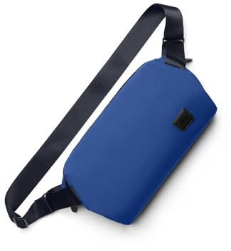 Bellroy Classic Sling 7L, Minimalistische Umhängetasche - Indigo | 7L minimalistische Alltags-Umhängetasche mit Innenfächern, verstellbarem Gurt und Autokomprimierungsfunktion