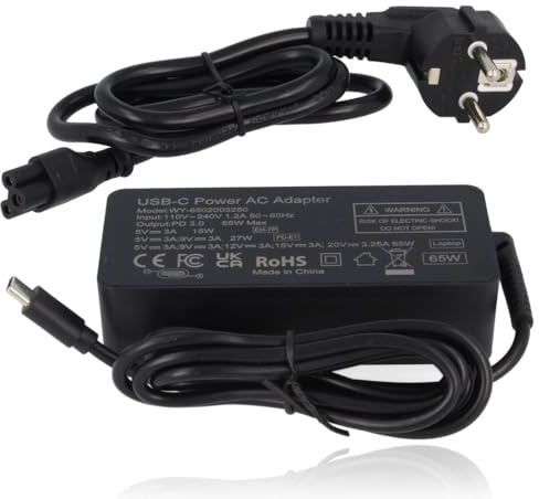 USB-C Netzteil kompatibel mit Canon PD-E1 für EOS M6 Mark II, EOS R, RA, RP, EOS R10, R100, R3, R5, R5 C, R5C, R50, R6, R6 Mark II, R7, R8-3.25A