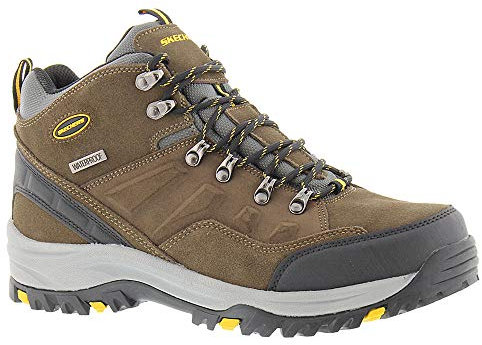 Skechers Men's Relment Pelmo Hiking Boot, Khaki, 13 UK
