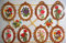 Glanzbilder Blume Rose Ornament EF 7052 Oblate Posiebilder Scrapbook Deko GWI 553
