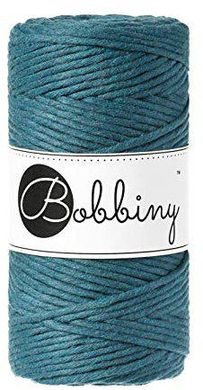 Bobbiny Macrame Cords 3 mm - 100 m - 100% bawełna (Peacock Blue)