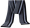WANYING 6% Wolle Winter Herbst Gestrickter Schal Strickschal für Herren Casual Business Einfach Schick Urban Gentleman - 180 * 30 cm Schmal Gestreift Schwarz Grau