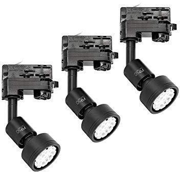 3x CLE PURI LED GU10 schwarz 3 Ph. Stromschienstrahler f. Erco Staff Lival Eutrac Global Schiene max. 50W