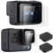 OOTSR (Lot de 6 Protecteur d'écran compatible pour GoPro Hero 7 (Noir Seulement) Hero 5 Hero 6, avec 4 Protecteur d'écran en Verre trempé + 2 Bouchon d'objectif