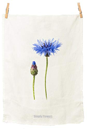 Simply Flowers - Trockentuch - Geschirrtuch - Küchentuch - Kornblume - Baumwolle - 50 x 70 cm