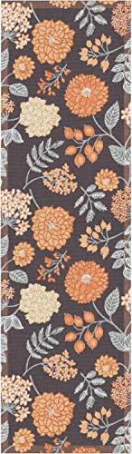 Ekelund Ottebol Tischläufer (Öko-Tex) 35x120 cm schwarz, braun, orange, gelb, grau