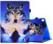 ONETHEFUL Custodia Libro Cover per Apple iPad 10.2 2021 2020 2019 / iPad Air 3 10.5 2019 / iPad PRO 10.5 2017 Tablet Custodie Protettiva Covers con Stand e PU Pelle - Lupo