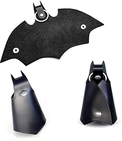 Fledermaus Schlüsselanhänger, Fledermaus Keychain, Schlüsselanhänger aus Leder für Herren, Schlüsselanhänger aus PU-Leder, Fledermaus Auto Schlüsselanhänger Tasche, Schlüsselbund für Männer, Schwarz
