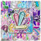 Crystal Aufkleber Kristall Sticker Set 100 Stücke Kawaii Deko für Auto Laptop Skateboard Fahrrad Moped Motorrad Fahrrad Computer,Geeignet für Erwachsene Kinder
