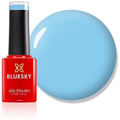 Bluesky Gel Nail Polish, Pacific, Mini, Neon19, Baby Blue, Skye Blue, Long Lasting, Chip Resistant, 5ml (Requires Drying Under UV LED Lamp)