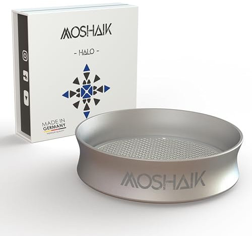 MOSHAIK HALO V2A | Edelstahl Smokebox | Shisha HMD Heat Management Device mit Einlegesieb | Shisha Kopf Aufsatz | Passt auf alle gängigen Phunnels und Köpfe