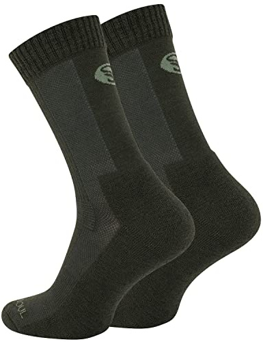 STARK SOUL 1 Paar Merino Socken, Damen & Herren Trekkingsocken aus Merinowolle, Funktionssocken, grün, Gr. 39-42