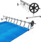 Froadp Pool Aufroller Aufrollvorrichtung 300-570cm Swimming Pool Zubehör aus Aluminium Aufrollsysteme Schwimmbadabdeckung Witterungsbeständiges Aufroller Poolabdeckung für Solarplane und Poolplanen
