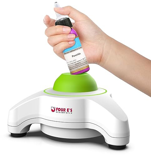 Four E's Scientific Mini Vortex Mixer with Touch Mode Vortex Mixer Paint Shaker Fixed 5600RPM 50ml Φ6mm Orbit Vibration for Laboratory Test Tub Acrylic Paints