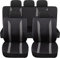 Susy Shop Coprisedili Auto Modello Universali LS09 Colore Grigio Kit Anteriore e Posteriore Per Utilitarie Medie Piccole Non Adatto Ai Suv
