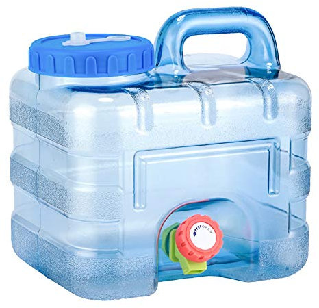 Umikk 7,5 – 22 l de agua para camping, depósito de agua con grifo, bidón portátil de agua potable, depósito de agua para camping con asas, bidón de agua libre de BPA, para viajes al aire libre, hogar,