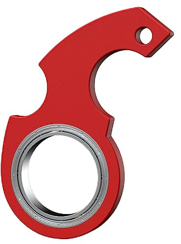 SHYCown Llavero Karambit Giratorio de Descompresión, Llavero Portátil Rojo
