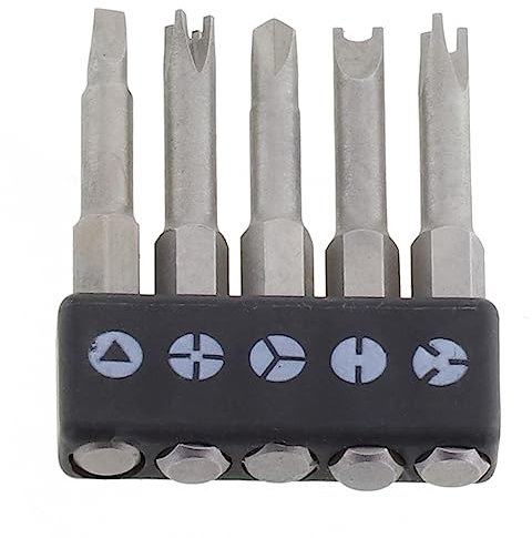 Oniissy Set di cacciaviti a forma di U, triangolari, 50 mm, punte magnetiche irregolari in lega di cromo vanadio, adatte per la riparazione di elettrodomestici, 15 pezzi