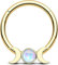 CM Crareesi Mania Septum Piercing Gold 16G Mondphase Nasenpiercing Ring Chirurgenstahl Daith Piercing Gold Opal 8mm Helix Daith Knorpel Conch Ohrringe für Frauen