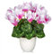 Kunstblumen Klein Künstliche Cyclamen PersicumBlumen im Topf Deko kunstblumen wie echt Gefälschte Hortensien seidenblumen für Hochzeitsdeko, Tischdeko, Wohnzimmer, Schlafzimmer, Zimmer Deko, Rosa