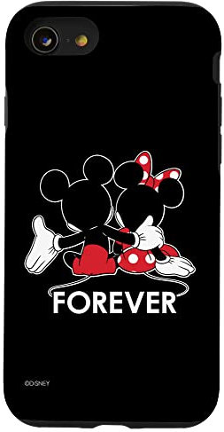Hülle für iPhone SE (2020) / 7 / 8 Disney Mickey and Minnie Mouse Silhouettes Forever