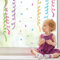 Wandtattoo Loft Fensterbild Karneval Luftschlangen Girlande wiederverwendbar Frühling bunte Schlangen Fasching farbig, 1. A3 Bogen